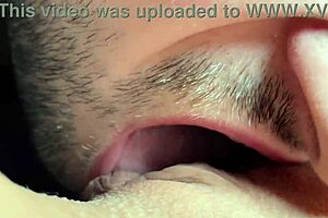 Naughty Tongue Licks Wet Pussy in Homemade Scene