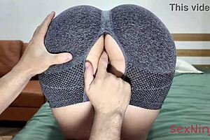 Home alone with bubble butt step-mom for blowjob and squirting