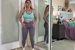 i try on gym clothes, showing off my big ass, tabithaxxx style