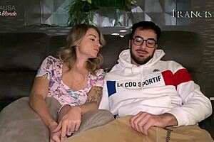 Movie night turns into ass licking and ball draining