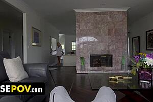 everytime stepson rings bell, his freeuse stepmom comes and follows wishes, spanking and blowjob 😈