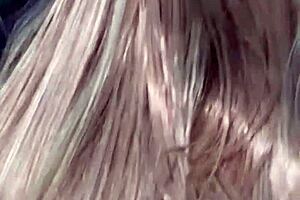 blonde stepdaughter arrives with cum-filled panties and sex toy