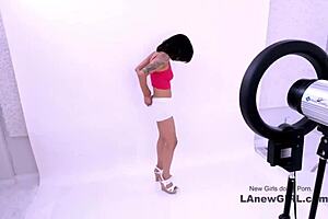 tiny brunette model banged hard at modeling audition