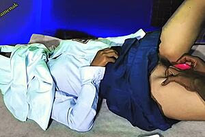 indonesian teacher tests new vibrator with teen student in class