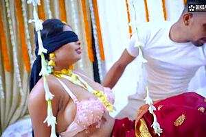 Newly married bhabhiji FUCKED blindfolded by devar!