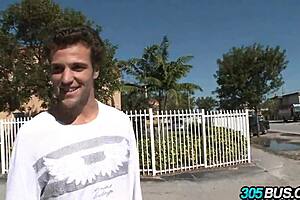 French Brunette Babe Julie J On Bus