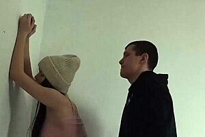 i banged my classmate fast in the entrance, finishing inside