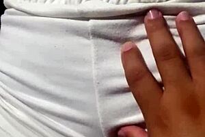 i'm 18 year old stepsister with perfect tits playing with guy's cock