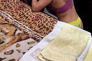 Married Latina Wife Rides Black Stud for Anal Creampie in Bed