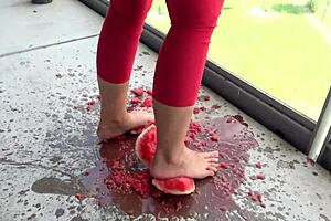 Carla dominates me with fetish pov femdom using dildo and feet