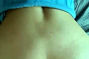 Amateur college girl bends over to show her tight curvy ass in quick doggy fuck