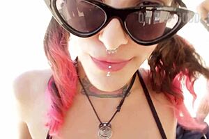 Sensualizing and showing off in public shower