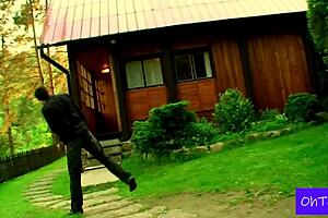 kattie and kristof have fun in the dorm.