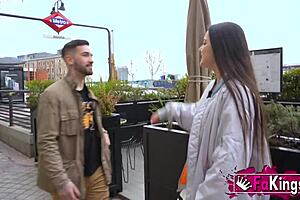 Tourist Nuria Millan drilled deep in Madrid streets with rough public banging