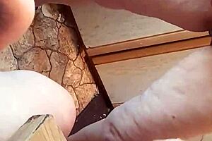 Three Girlfriends Masturbate In The Kitchen In The Hostel Close-Up