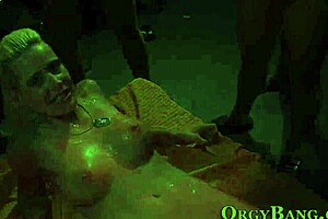 Orgy Loving Blonde Gets Gangbang Cumshot Bent Over