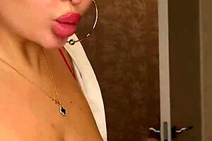 Milf with Huge Tits Pouring Milk Will You Lick the Milk Off My Boobs