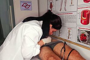 Nurse faces wild blowbang as patient gets hard in hospital room