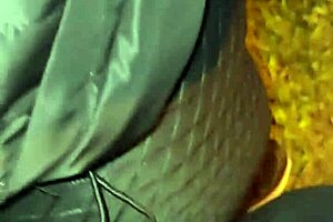 madura flashes and strips at outdoor party