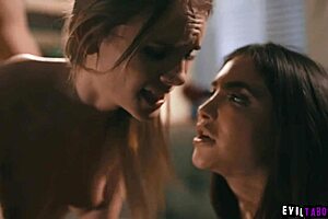 Best friends share huge cock threesome.