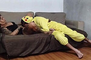 Caught Nephew Nerd Pikachu Masturbating In Living Room!