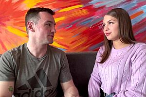 a guide on how to kiss with brunette college girl