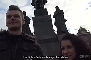 Busty Jocelyne Z fucks for cash outdoors 😏