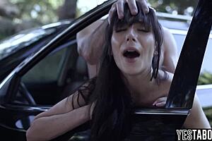 Suspicious Stepfather Fucks Stepson's Big Ass Girlfriend Outdoors