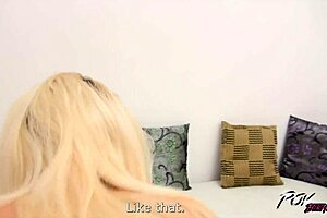 Horny Little 18+ Blondie Getting Dick In Pov Style Cumshot On Belly