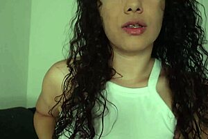 18-year-old girl gives JOI instructions with big natural tits