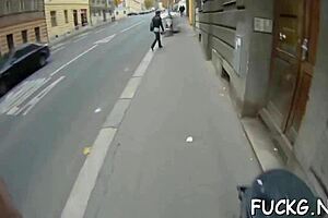 Naive legal age teen picked up on spycam