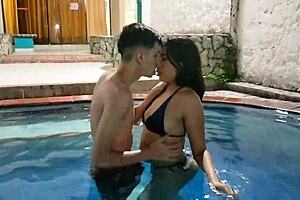 hermanastros sneak to motel for outdoor sex, hiding from parents! 😈