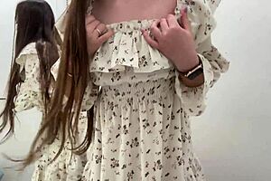 i got fucked hard after trying new dress at home