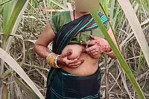 latina in outdoor public toilet