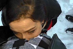 Two hot girls warm cock