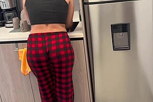 Sister-in-Law Washing Dishes, Then Fucked in Kitchen