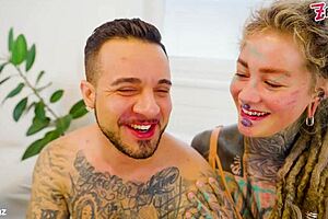 Tattooed babe stretched with ATM and gaping finale