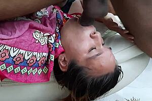 cute chubby blonde gives blowjob to stepbrother's rich cock