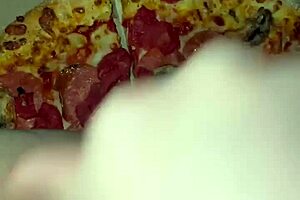 Girl Cums On Pizza During Masturbation