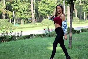 sexy girl dancing in the street come dance with aarina park