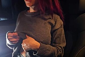 Bookstore girl removes condom in car