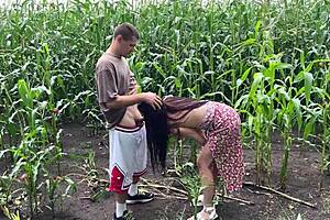 I screwed my stepsister hard in the rainy cornfield today