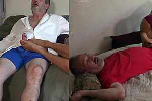 i love these footjobs cumshot split screen compilations