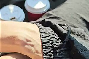 driftwood and barefoot kontessa masturbates at the beach