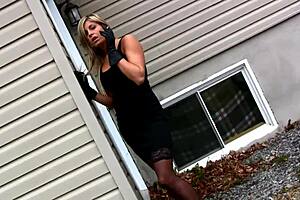 My Sexy New Girlfriend Teases Me Smoking Outside In Provocative Lingerie