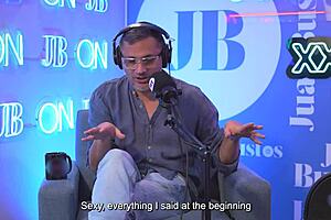 Latina with big ass has 8 orgasms and deepthroats on podcast