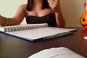 My stepsister visits and I see she ain't wearing no panties under her miniskirt