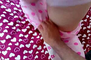 Amazing Brunette Latina Plays With Cock, Shows Petite Tits, Thinking It's House Play, Nice Ass For Young Age