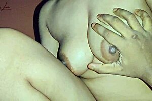 Late night fucking with girlfriend's tight pussy and huge cock