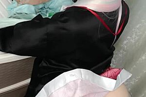 My virgin stepdaughter lends her huge tits!